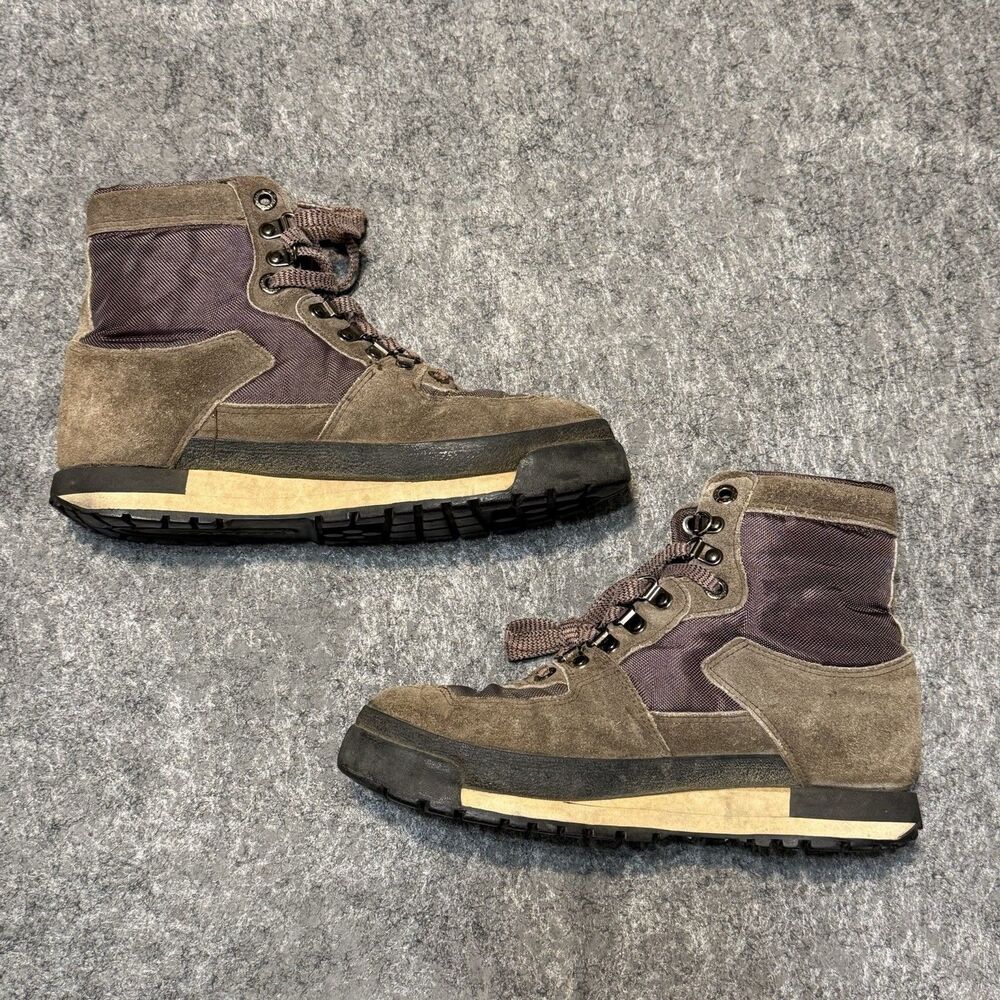 Vintage 80s Kangaroos Men's Hiking Boots Size 9 Brown Suede Water Resistant